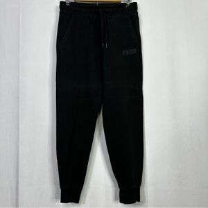 Puma Black Joggers Sweat Pants Medium Mens Athletic Casual Knit Tracksuit